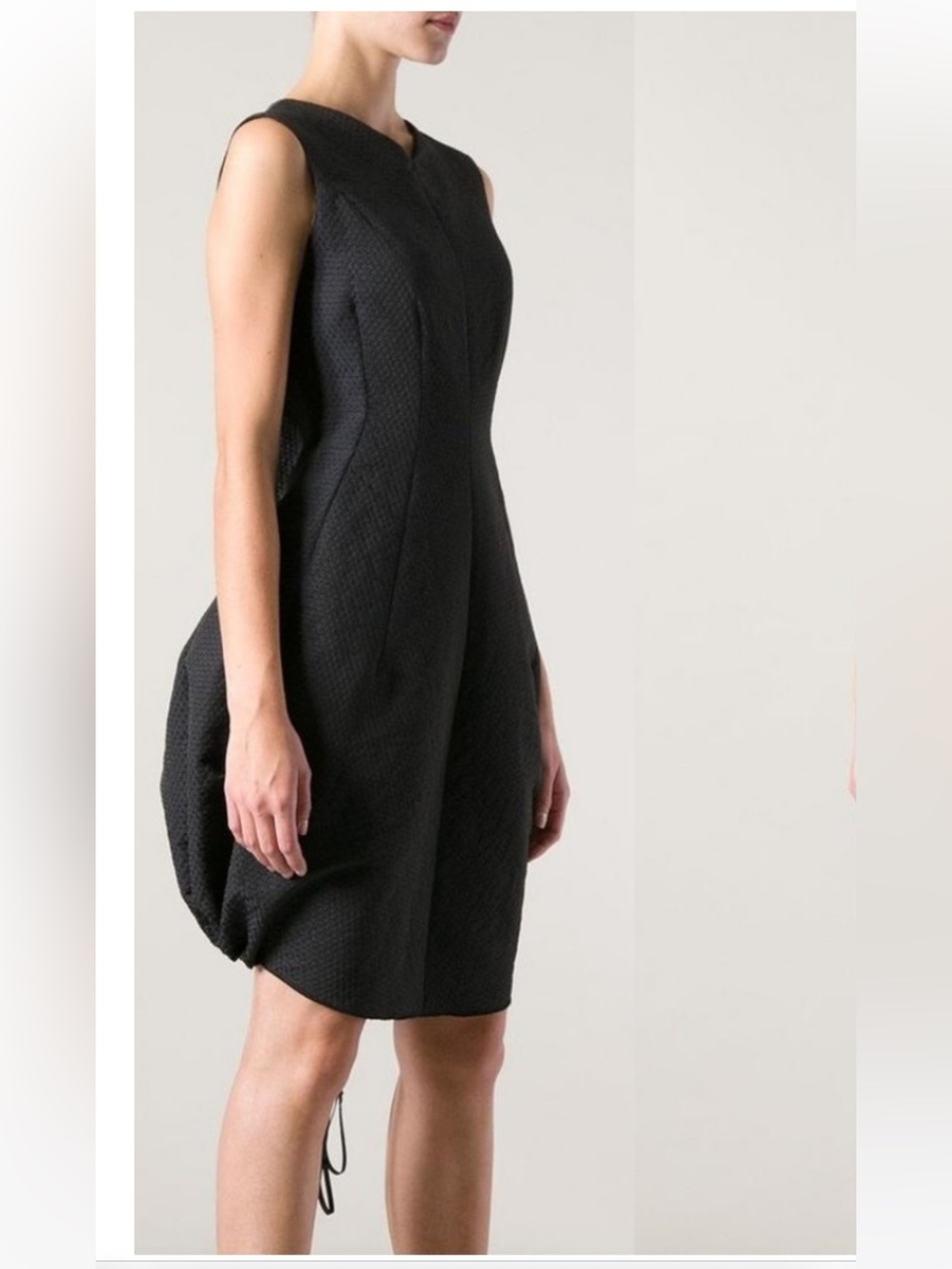 Hache Sculptural Bubble Hem Textured Sleeveless Mini Dress Made in Italy 10/12